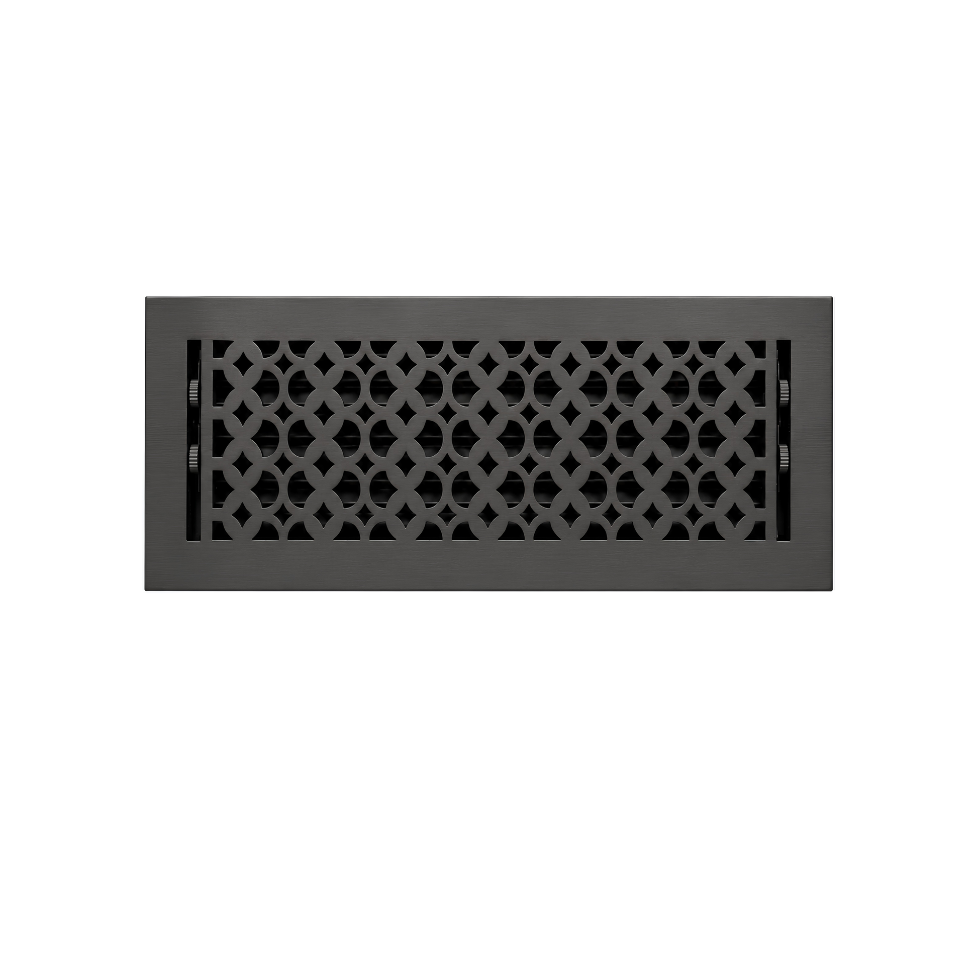 Floor Register 6x18 color black in a white background. 