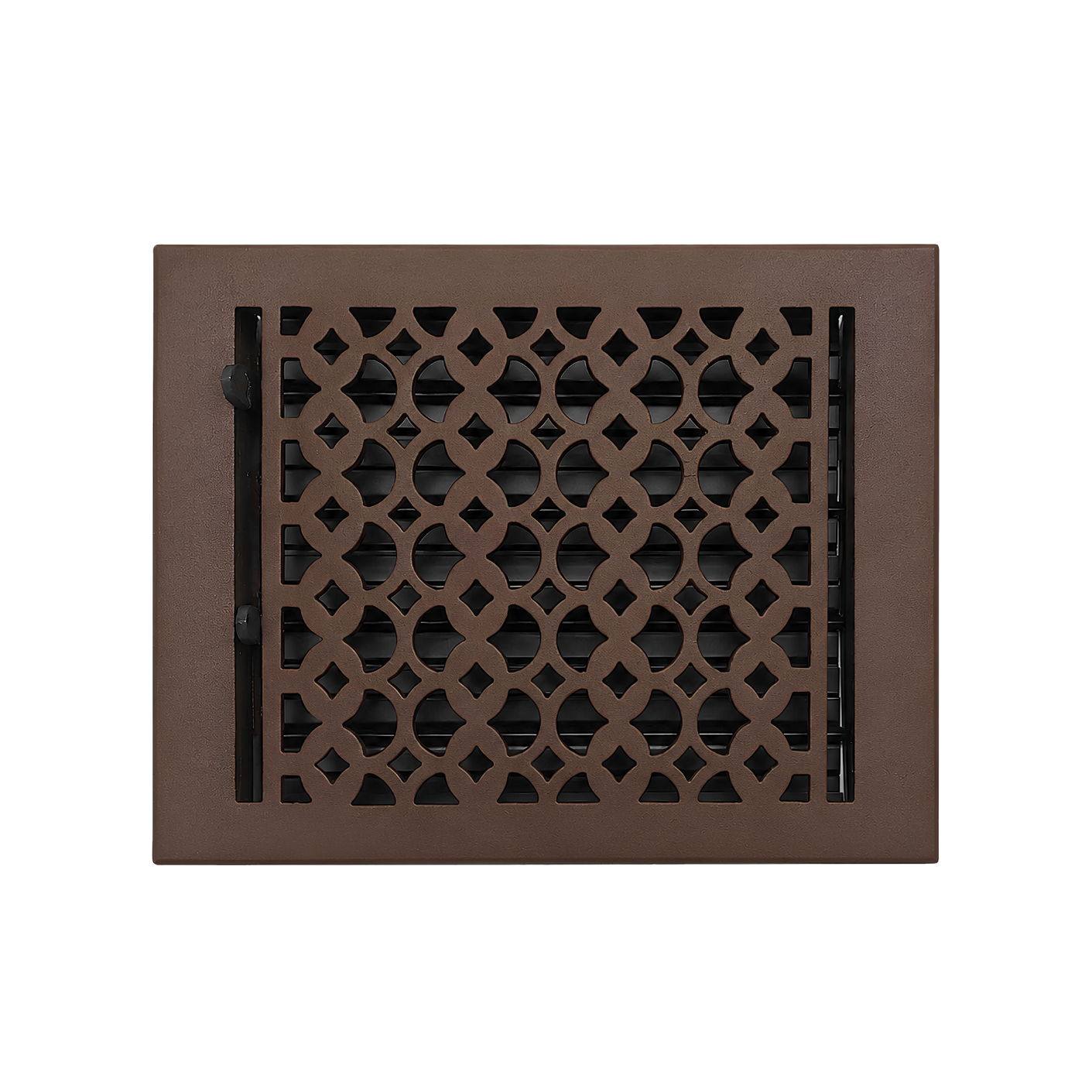 Floor register color brown in a white background