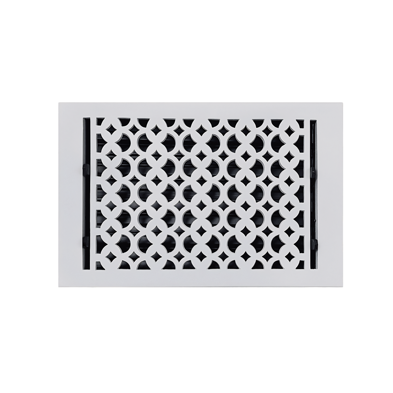 Cast Iron Floor Register 8" x 12” with Damper, Tudor Mushroom Design Vent Cover VR100