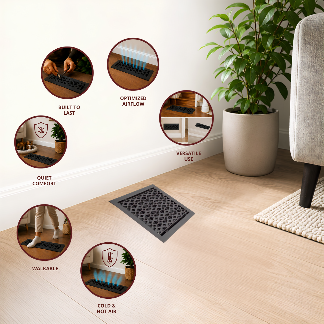 Different uses of floor registers