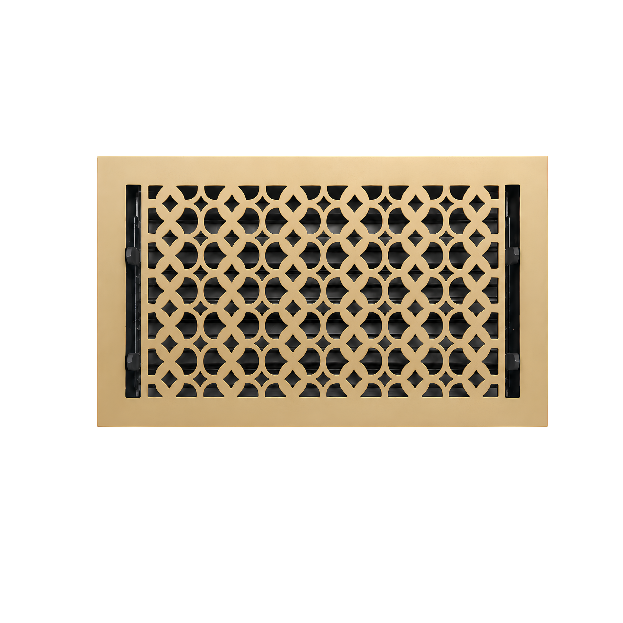 Floor register color matte gold in a white background
