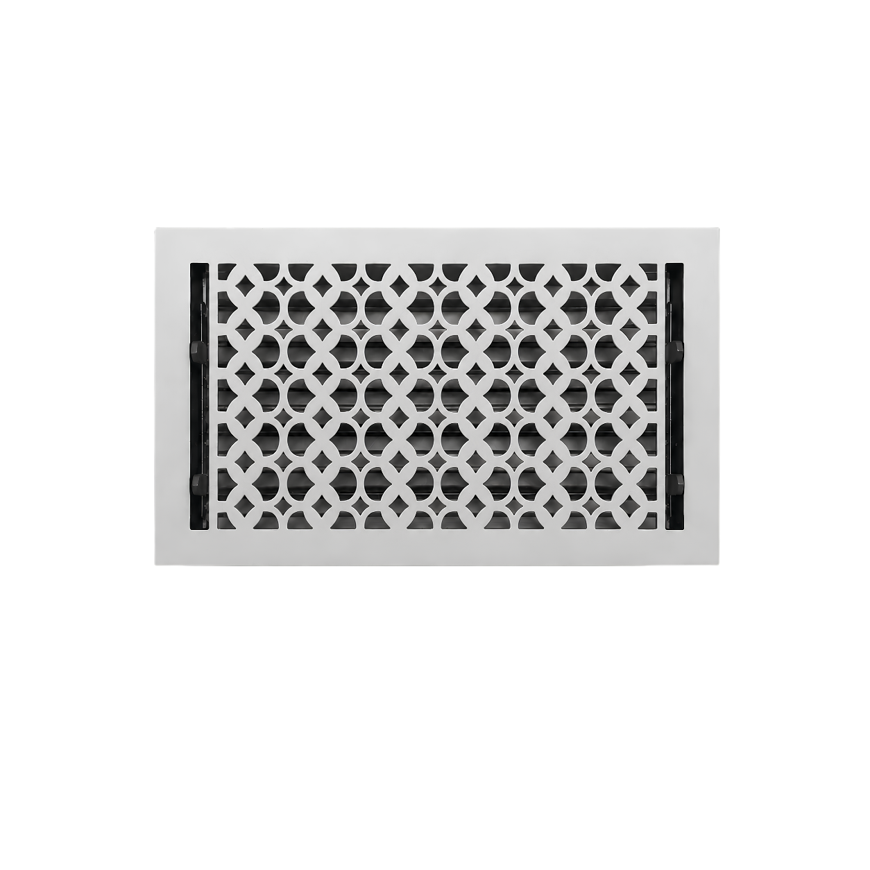 Floor register color matte silver in a white background
