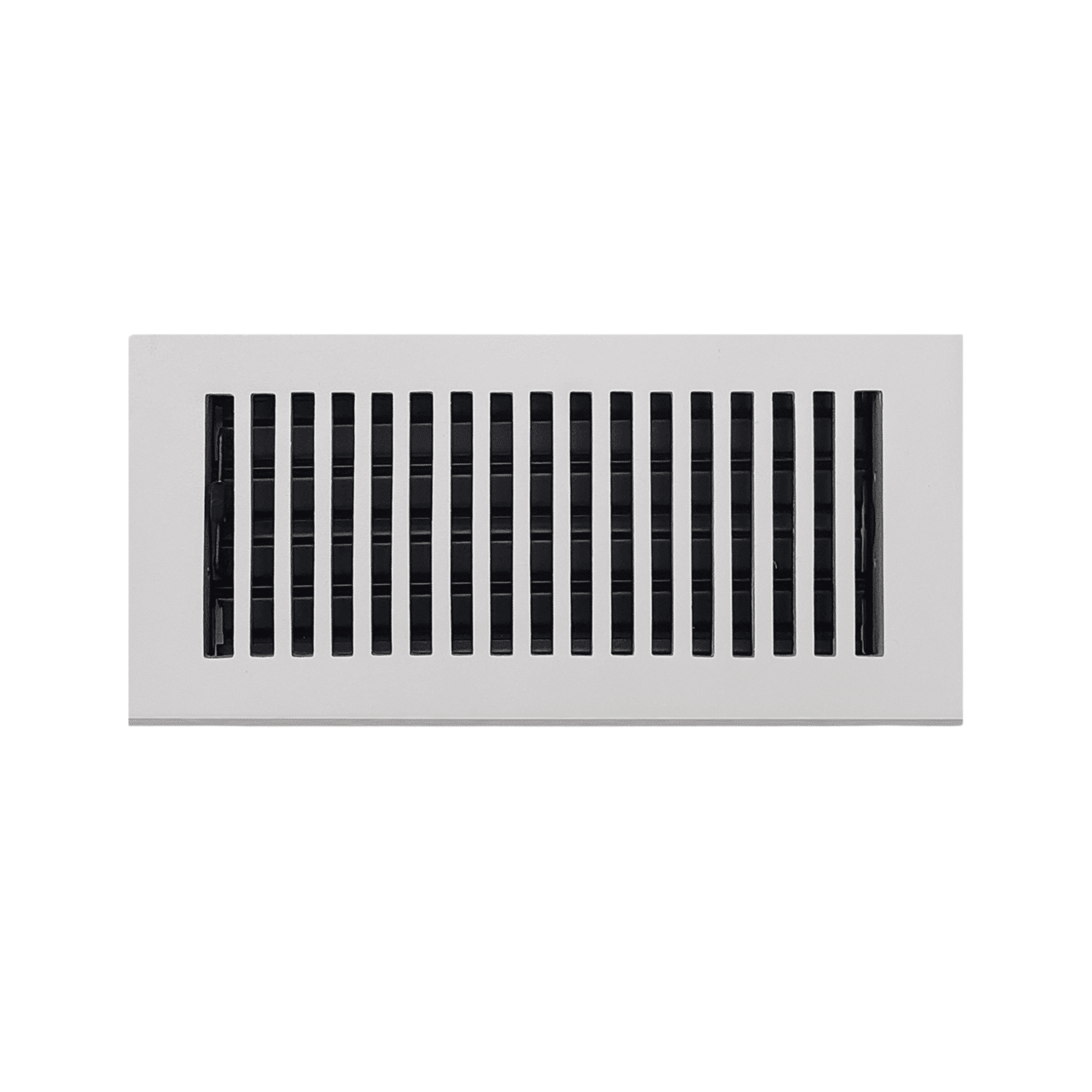 Rectangular air vent on a white background