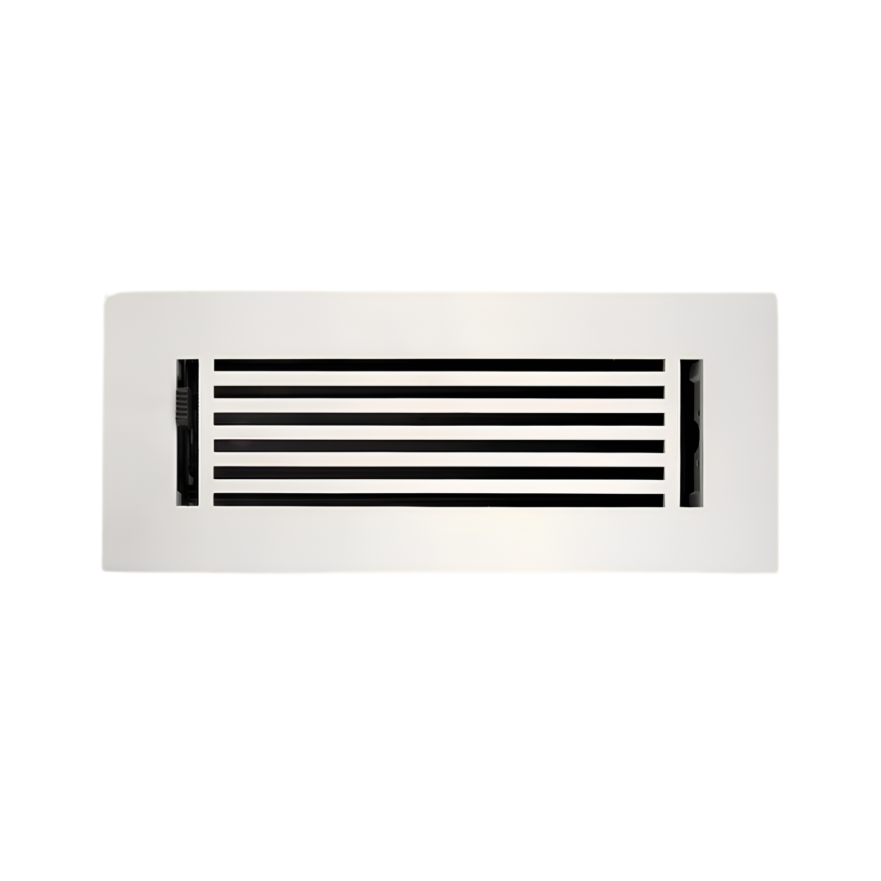 Rectangular air vent on a white background