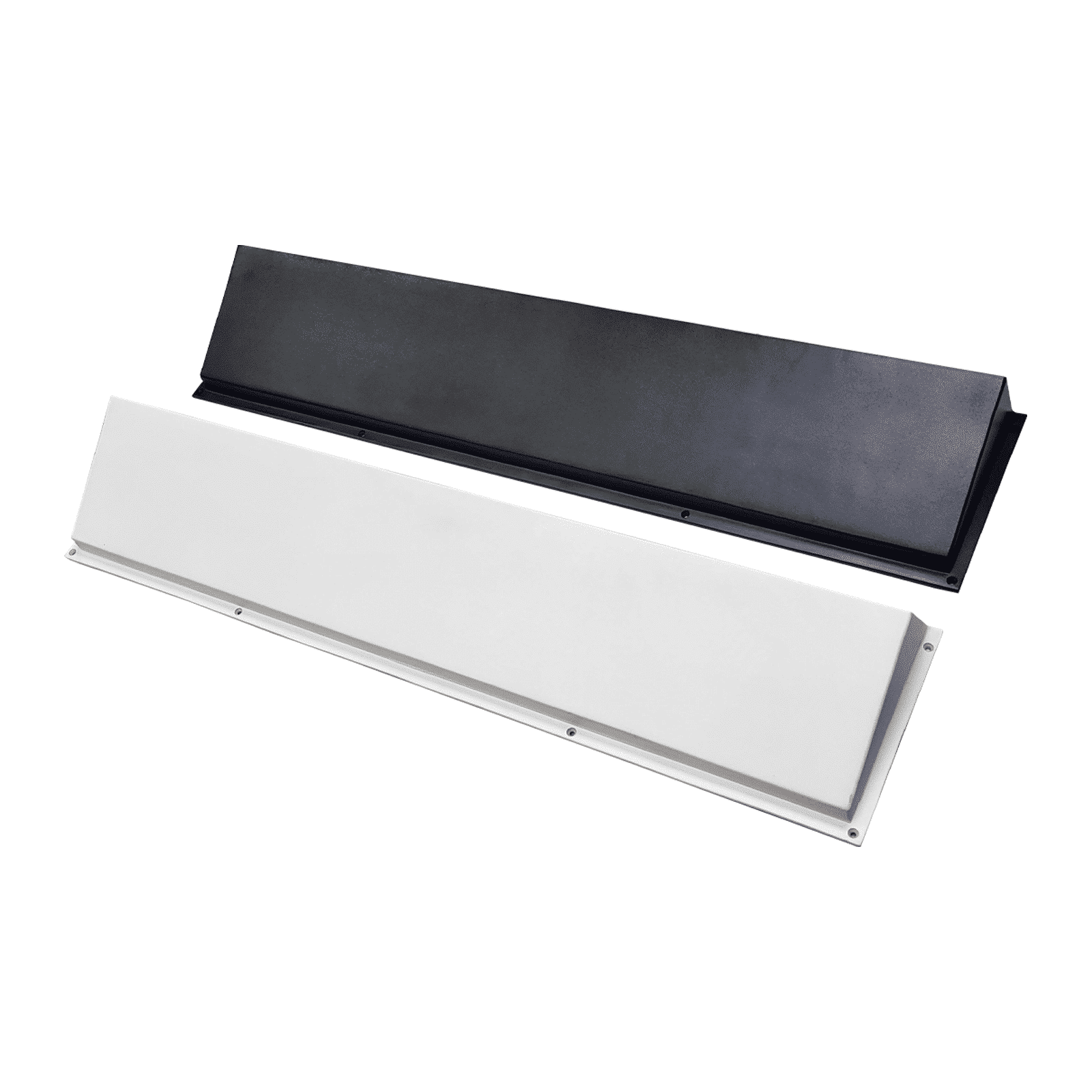 Floor Vent Air Deflector / Diverter – 30″, Covers Mostly 4″X30″, 6″X30″ And 8″X30″, Vent Duct Openings, Decorative HVAC Duct Cover - Heavy Duty Cast Aluminum Metal Powder Coated Re-Paintable For Floors and Wall - Modern Design