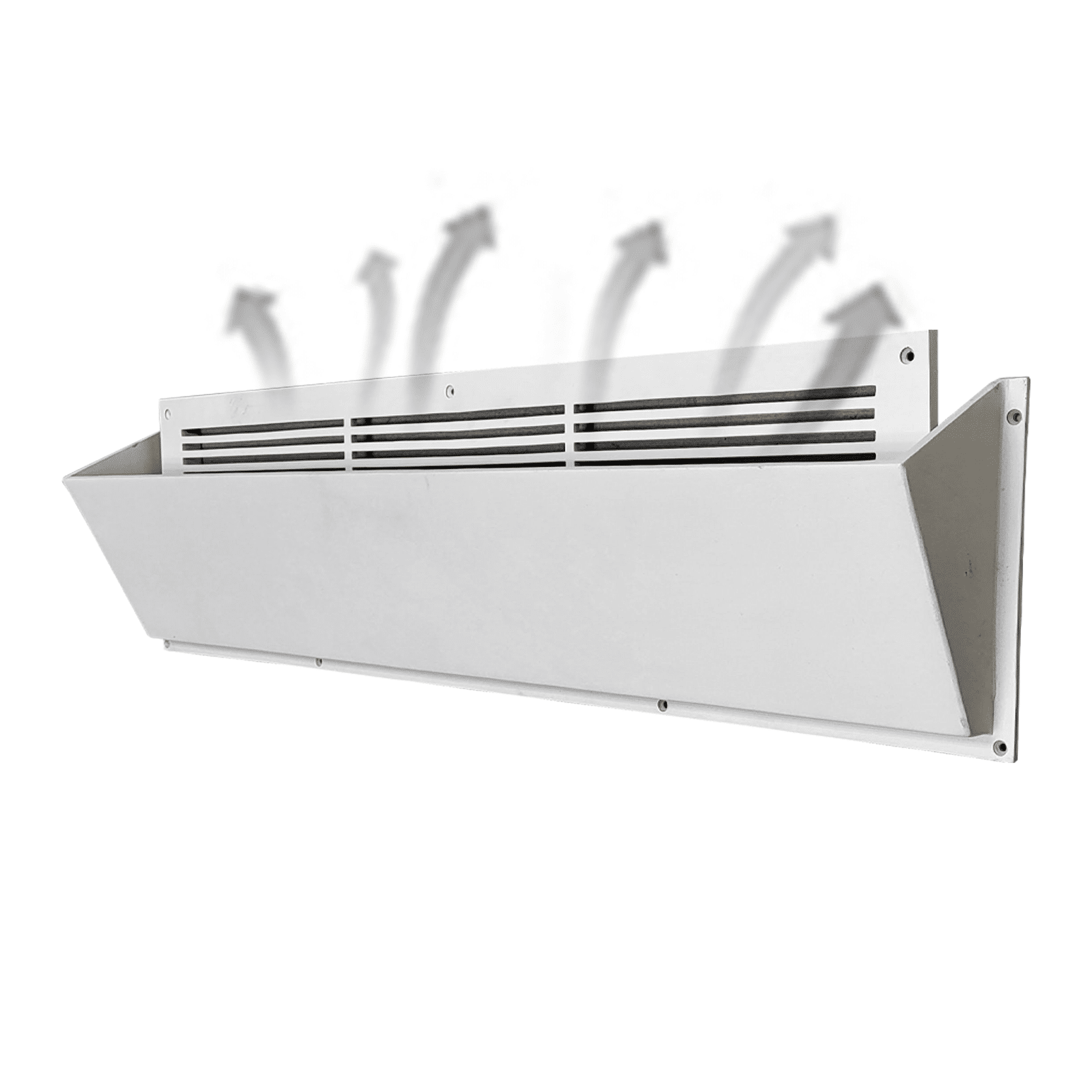 Floor Vent Air Deflector / Diverter – 30″, Covers Mostly 4″X30″, 6″X30″ And 8″X30″, Vent Duct Openings, Decorative HVAC Duct Cover - Heavy Duty Cast Aluminum Metal Powder Coated Re-Paintable For Floors and Wall - Modern Design