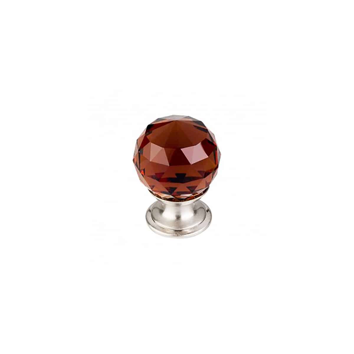 Wine Crystal Knob 1-1/8 Inch