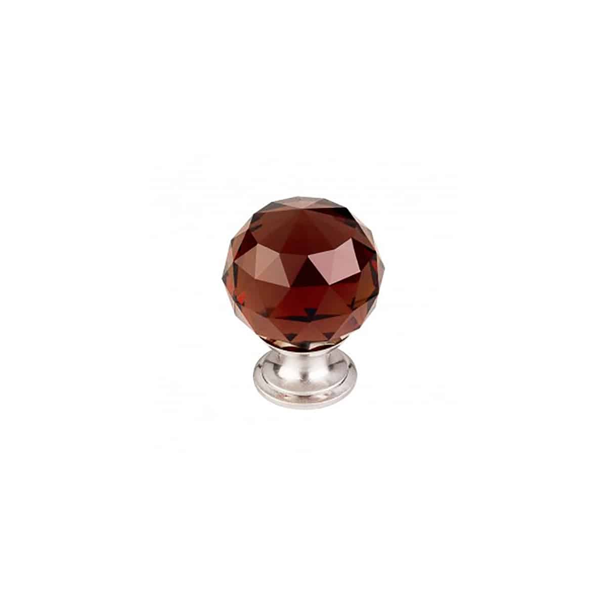 Wine Crystal Knob 1-3/8 Inch