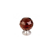 Wine Crystal Knob 1-3/8 Inch
