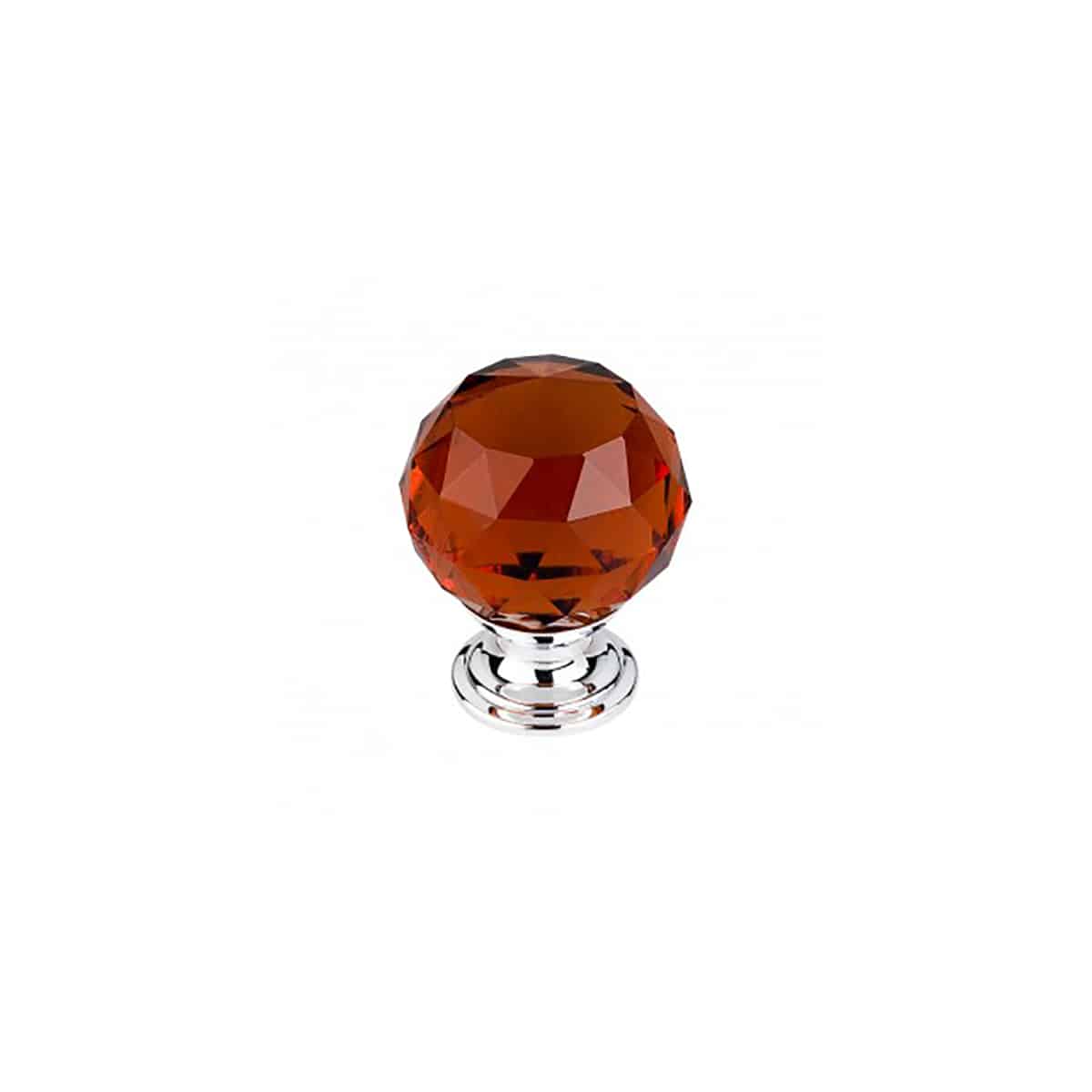 Wine Crystal Knob 1-3/8 Inch
