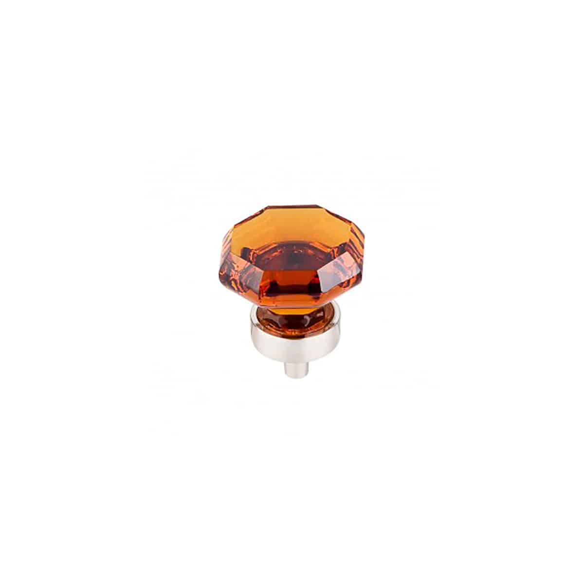 Wine Octagon Crystal Knob 1-3/8 Inch