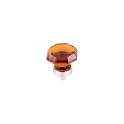 Wine Octagon Crystal Knob 1-3/8 Inch