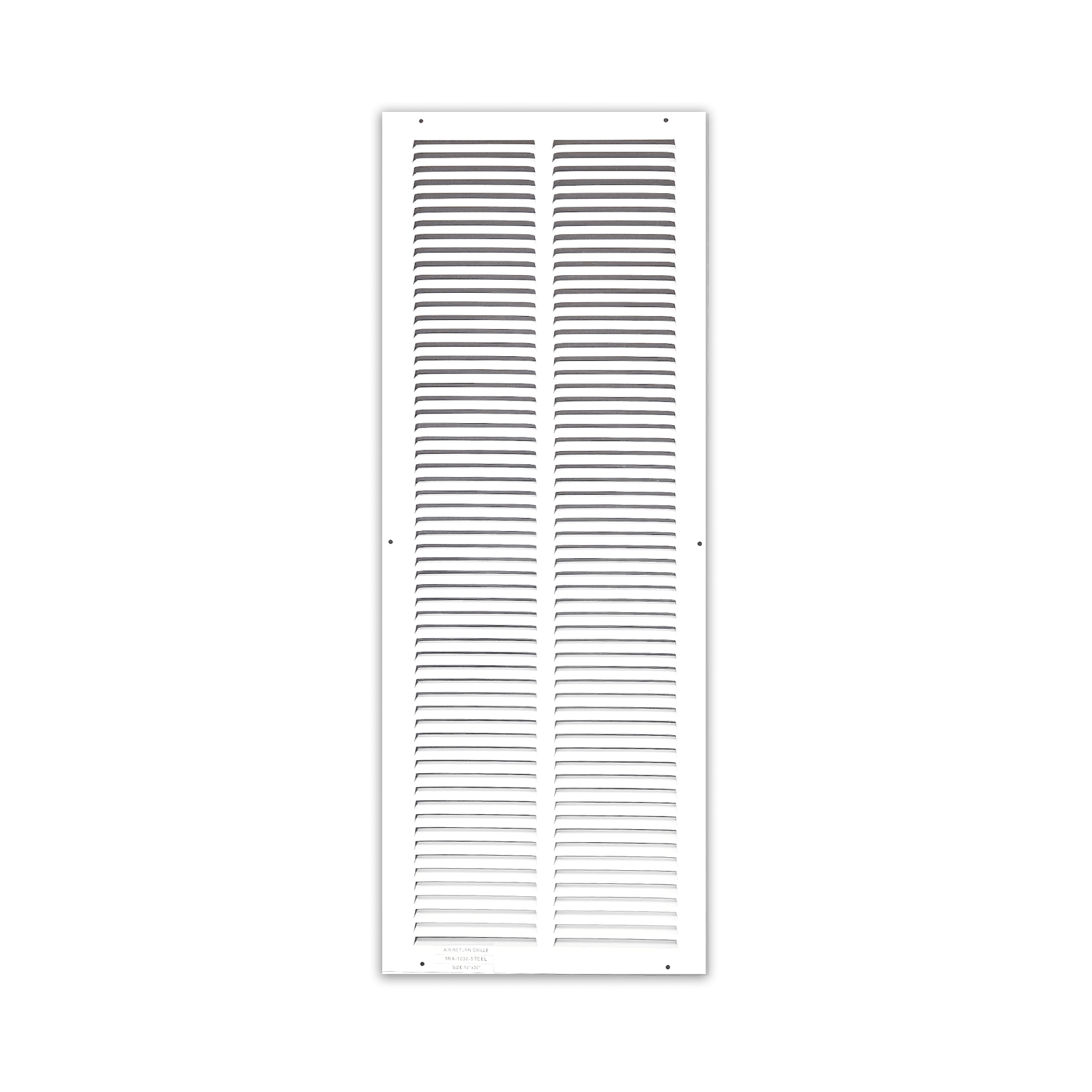 Grille de retour d'air 1 RA 10"x30" pour mur latéral et plafond