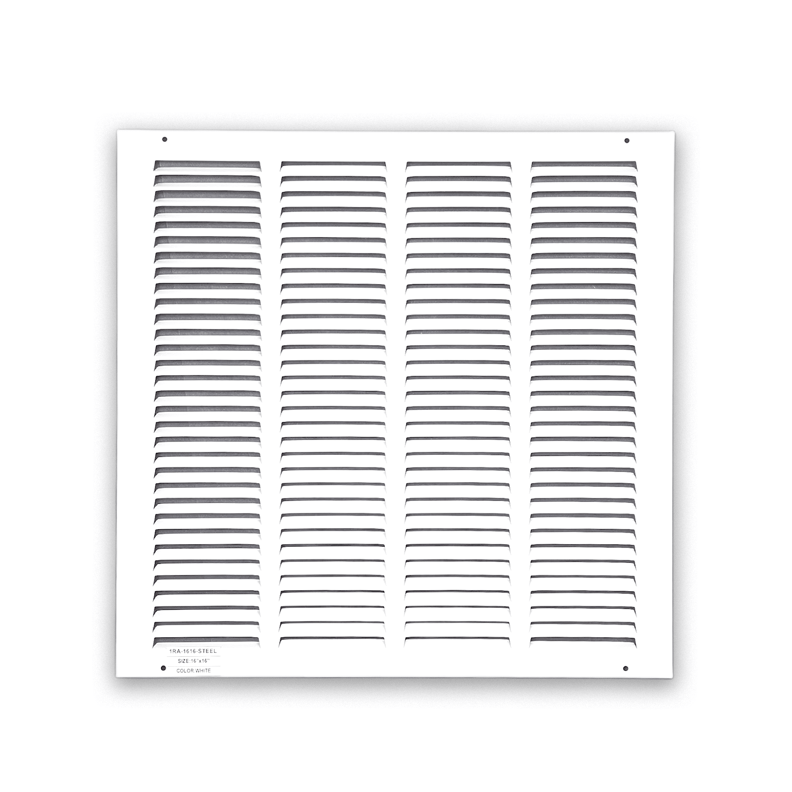 Grille de retour d'air 1 RA 16"x16" pour mur latéral et plafond