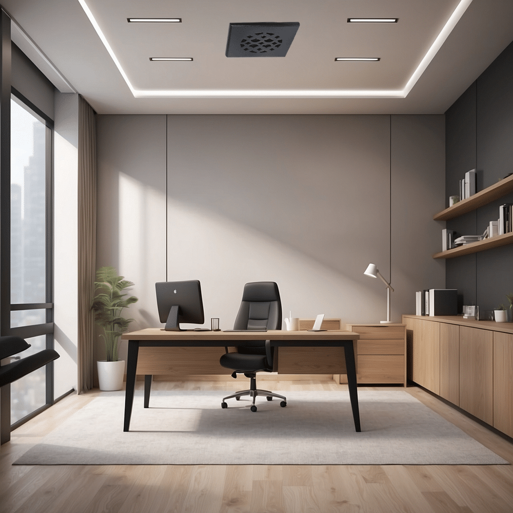 Grille d'aération ronde 3,5" | Aluminium moulé | Plaque frontale carrée supérieure 5" x 5" (Design VR100)