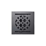 Air Vent Cover Round Vent Cover 4" | Cast Aluminum | Top square Faceplate 6"x6" with Damper at back for air control (Design VR100)