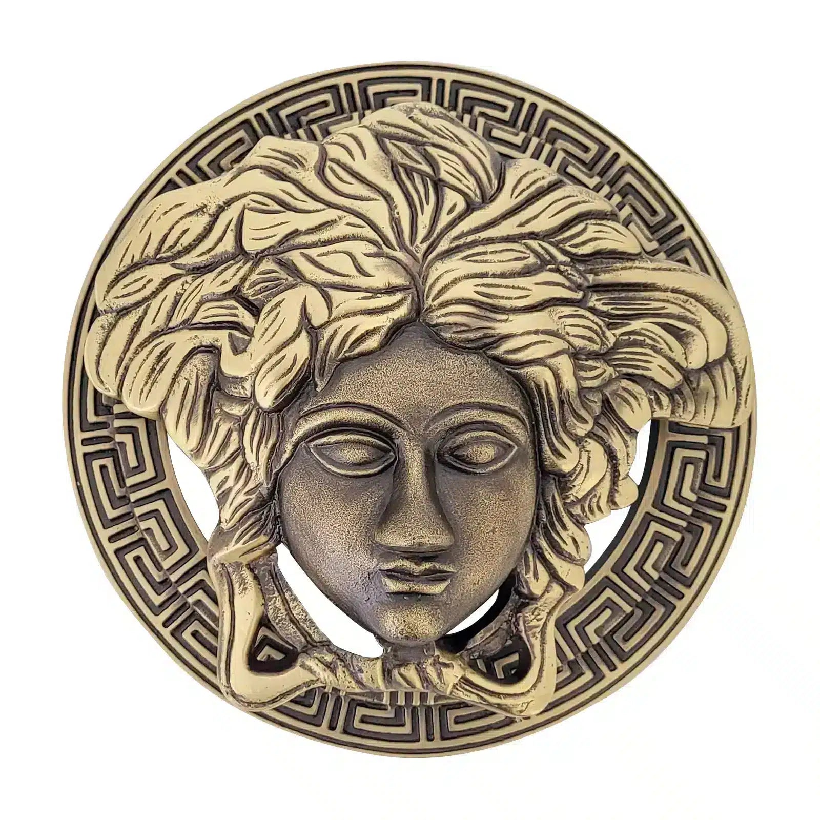 antique brass medusa door knocker