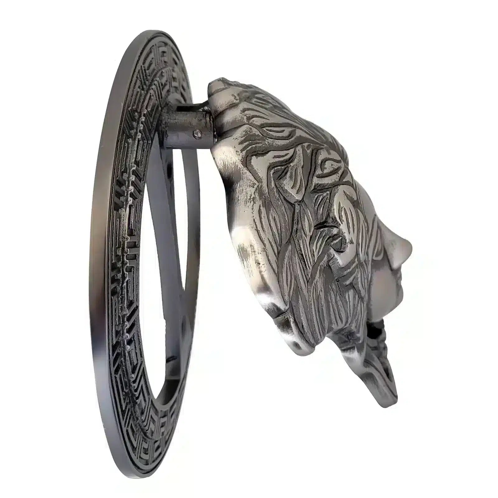 antique pewter medusa door knocker 3