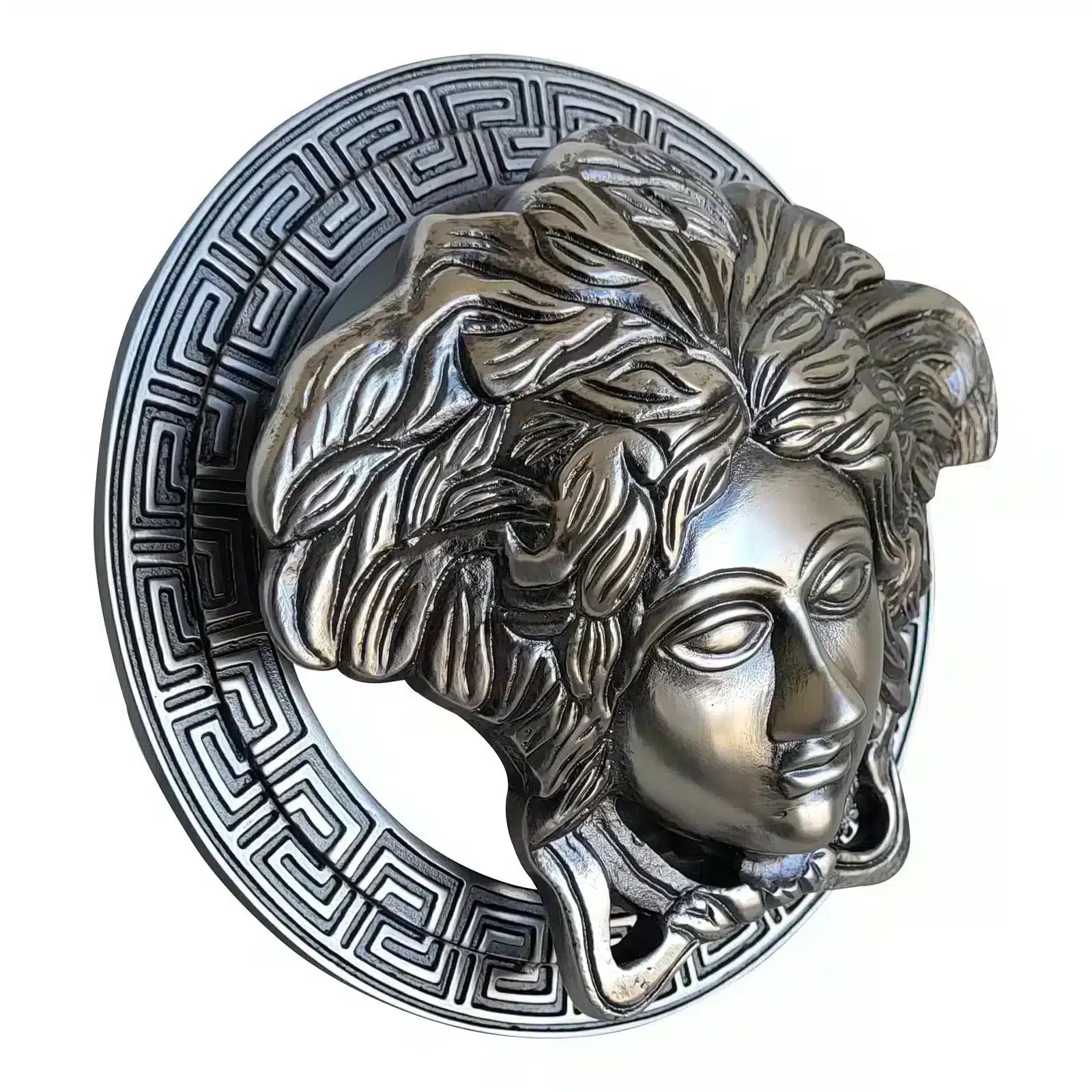 antique pewter medusa door knocker 4