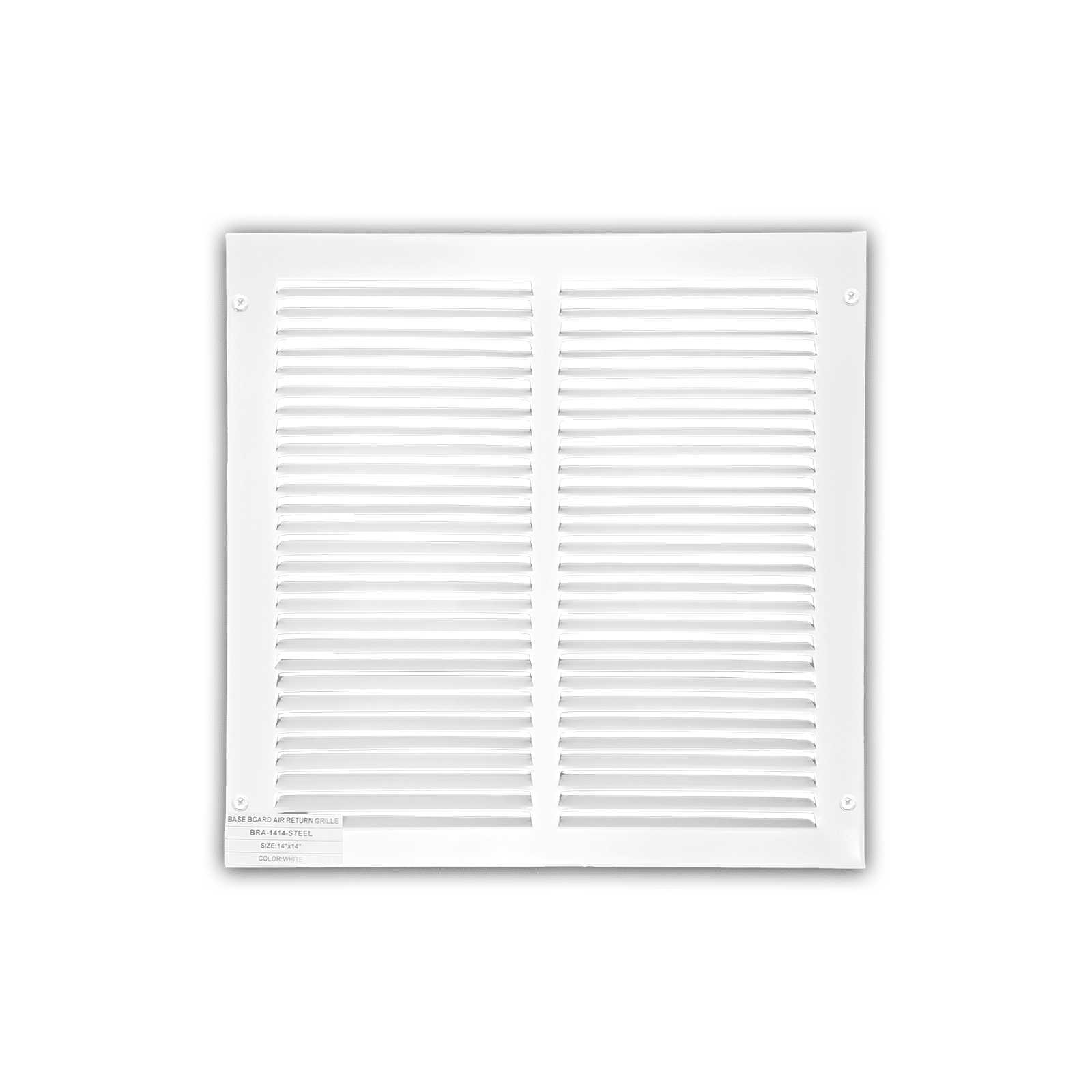 Grille de retour d'air pour plinthe BRA 14"x14"