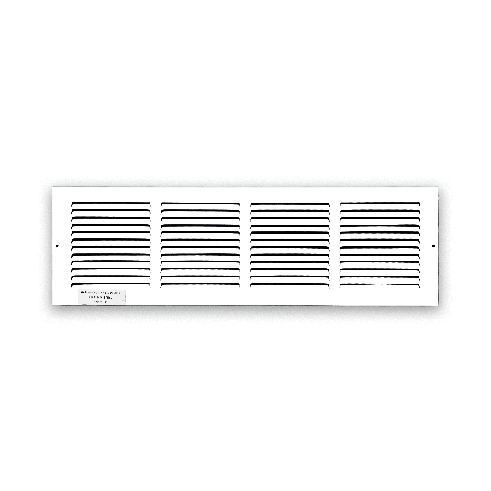 Grille de retour d'air pour plinthe BRA 24"x6"