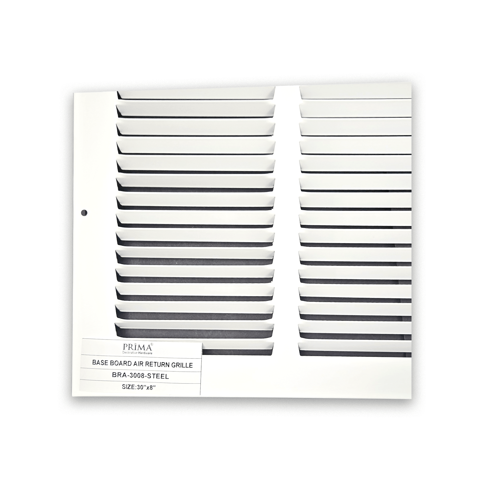 Grille de retour d'air pour plinthe BRA 30"x8"