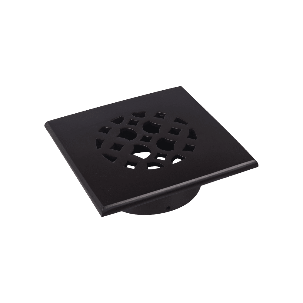 Grille d'aération ronde 3,5" | Aluminium moulé | Plaque frontale carrée supérieure 5" x 5" (Design VR100)