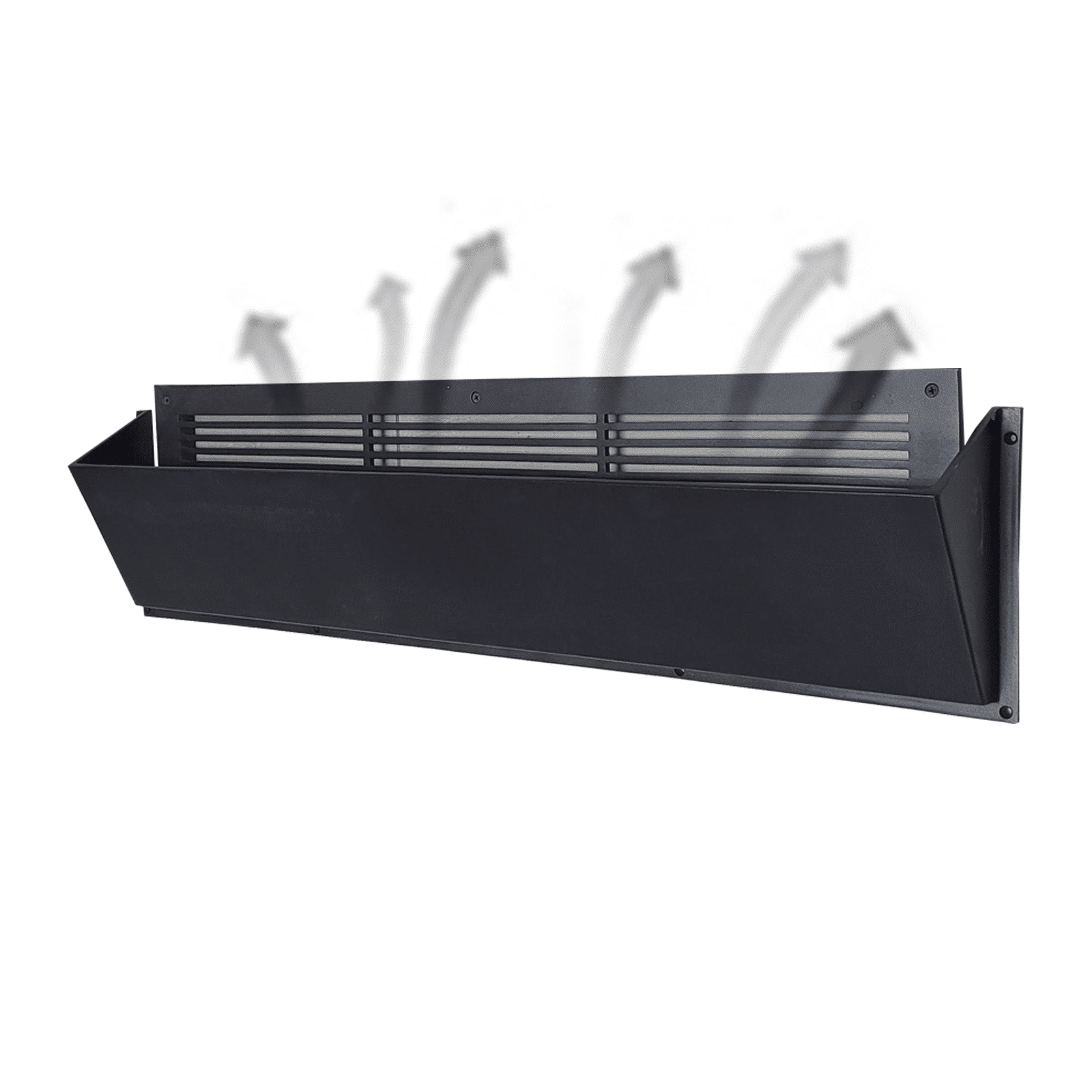 Floor Vent Air Deflector / Diverter – 30″, Covers Mostly 4″X30″, 6″X30″ And 8″X30″, Vent Duct Openings, Decorative HVAC Duct Cover - Heavy Duty Cast Aluminum Metal Powder Coated Re-Paintable For Floors and Wall - Modern Design
