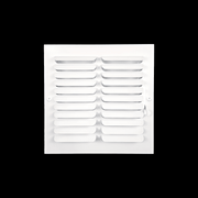 Ceiling and Sidewall Grille White 10"x10" - Steel 1CB Curved Blade one Way Register