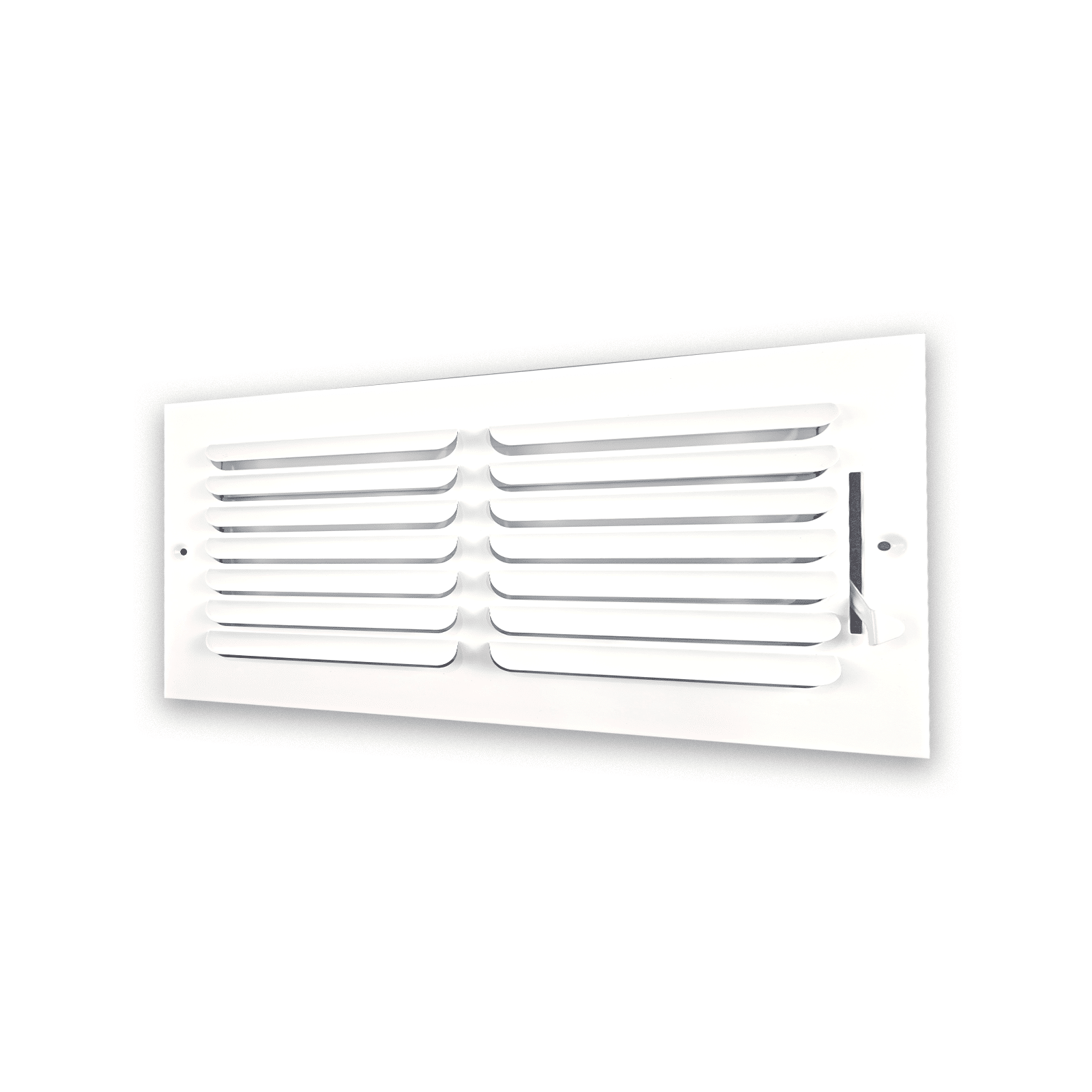 Ceiling and Sidewall Grille White 14"x6" - Steel 1CB Curved Blade one Way Register