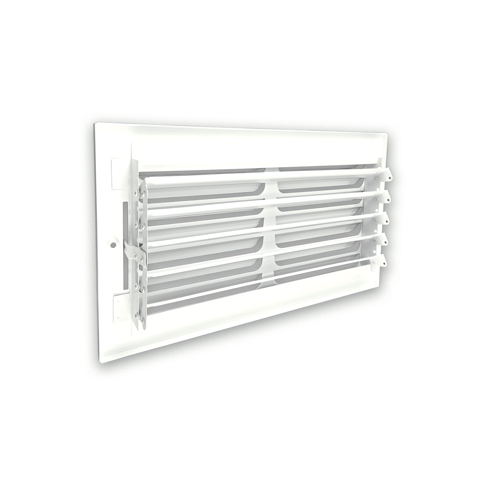 Ceiling and Sidewall Grille White 14"x6" - Steel 1CB Curved Blade one Way Register