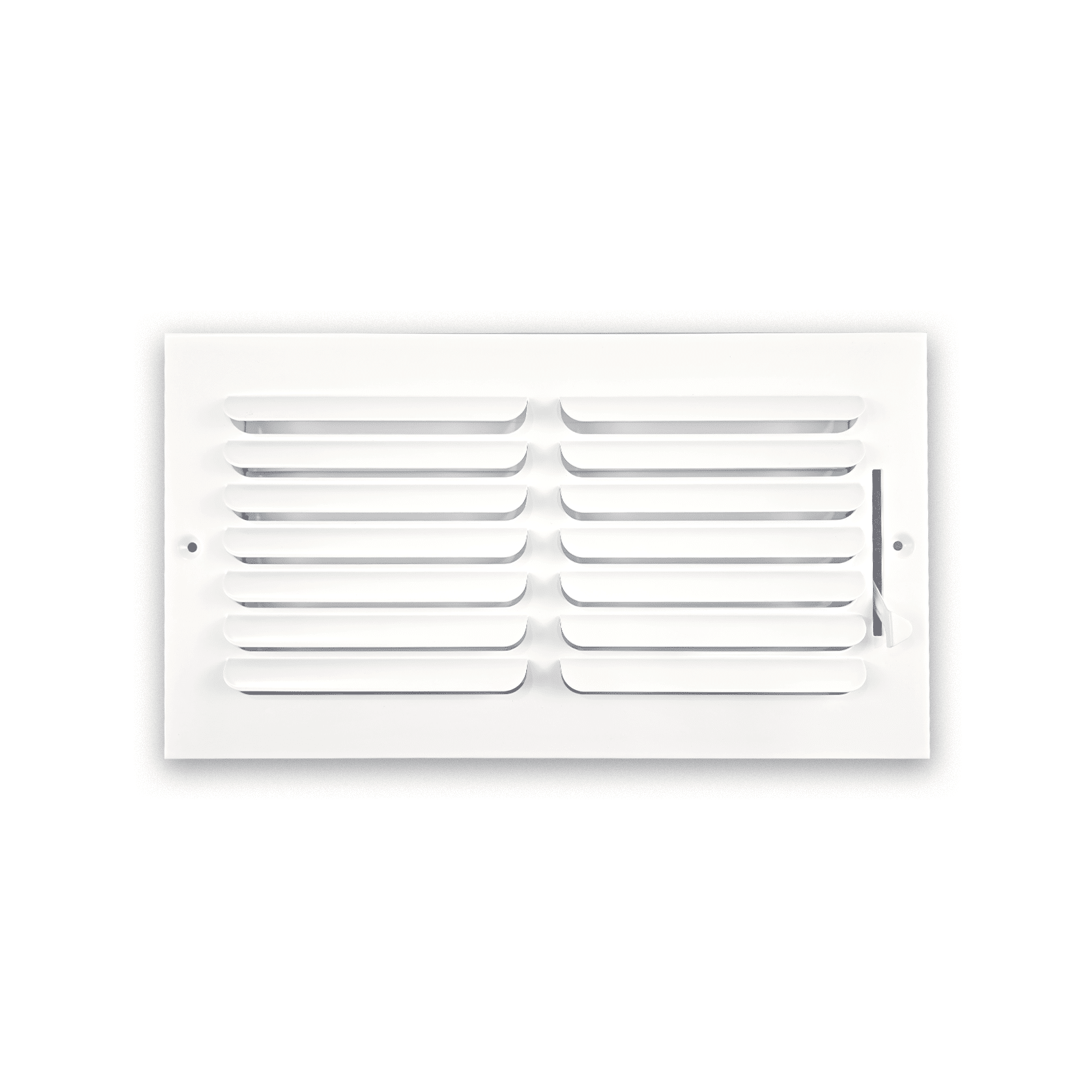 Ceiling and Sidewall Grille White 14"x6" - Steel 1CB Curved Blade one Way Register