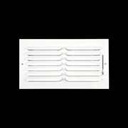 Ceiling and Sidewall Grille White 14"x6" - Steel 1CB Curved Blade one Way Register