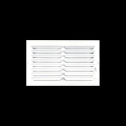 Ceiling and Sidewall Grille White 14"x8" - Steel 1CB Curved Blade one Way Register