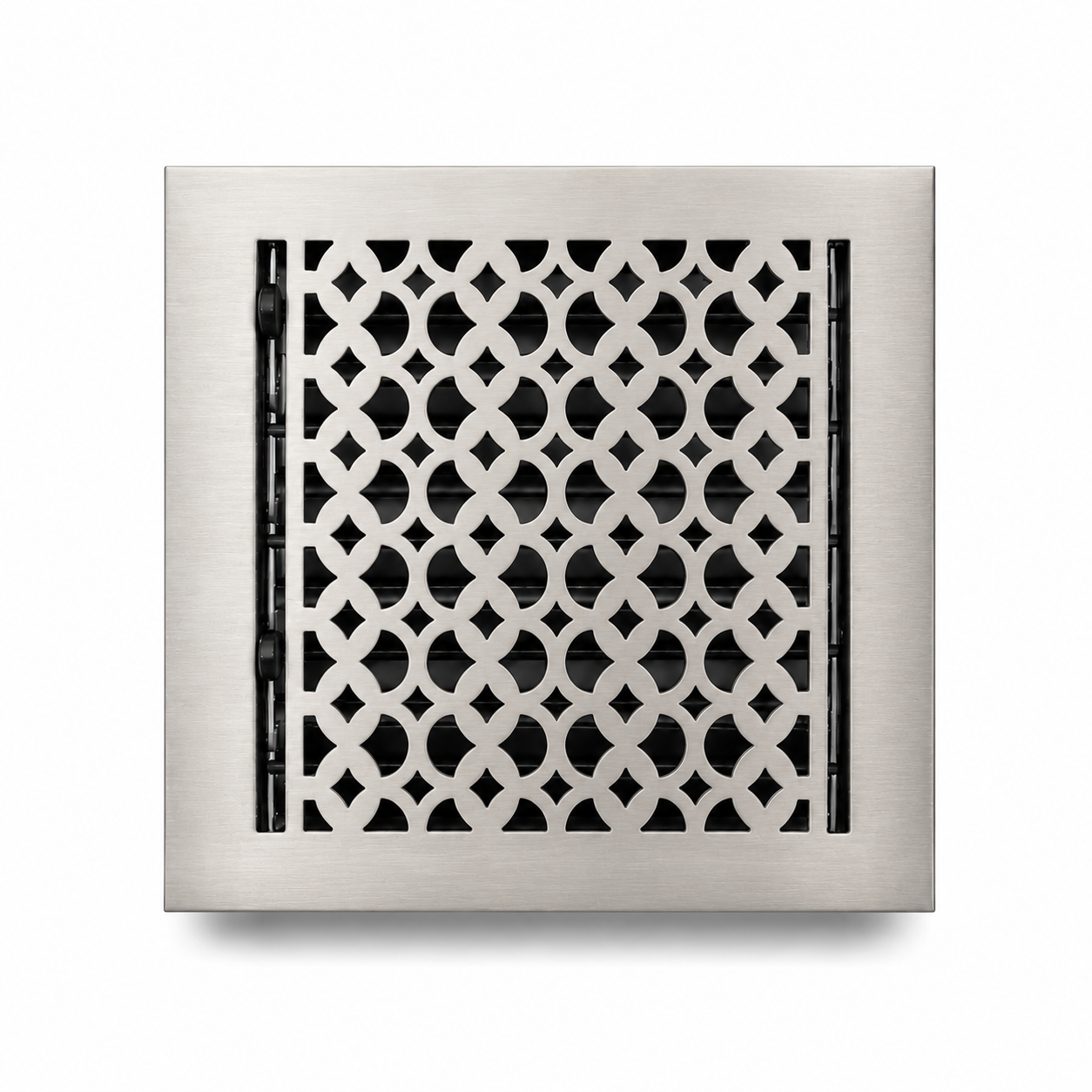 9" x 9" Floor Register Cast Aluminum with Damper, Tudor Mushroom Design Vent Cover VR100
