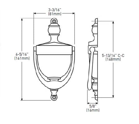 Heurtoir de porte classique Taymor