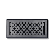 Grille de ventilation de sol en acier massif durable 4" x 10" – Motif décoratif en étoile | Finition noir mat | Grille de ventilation CVC durable pour sol, mur ou plafond | Modèle VR106
