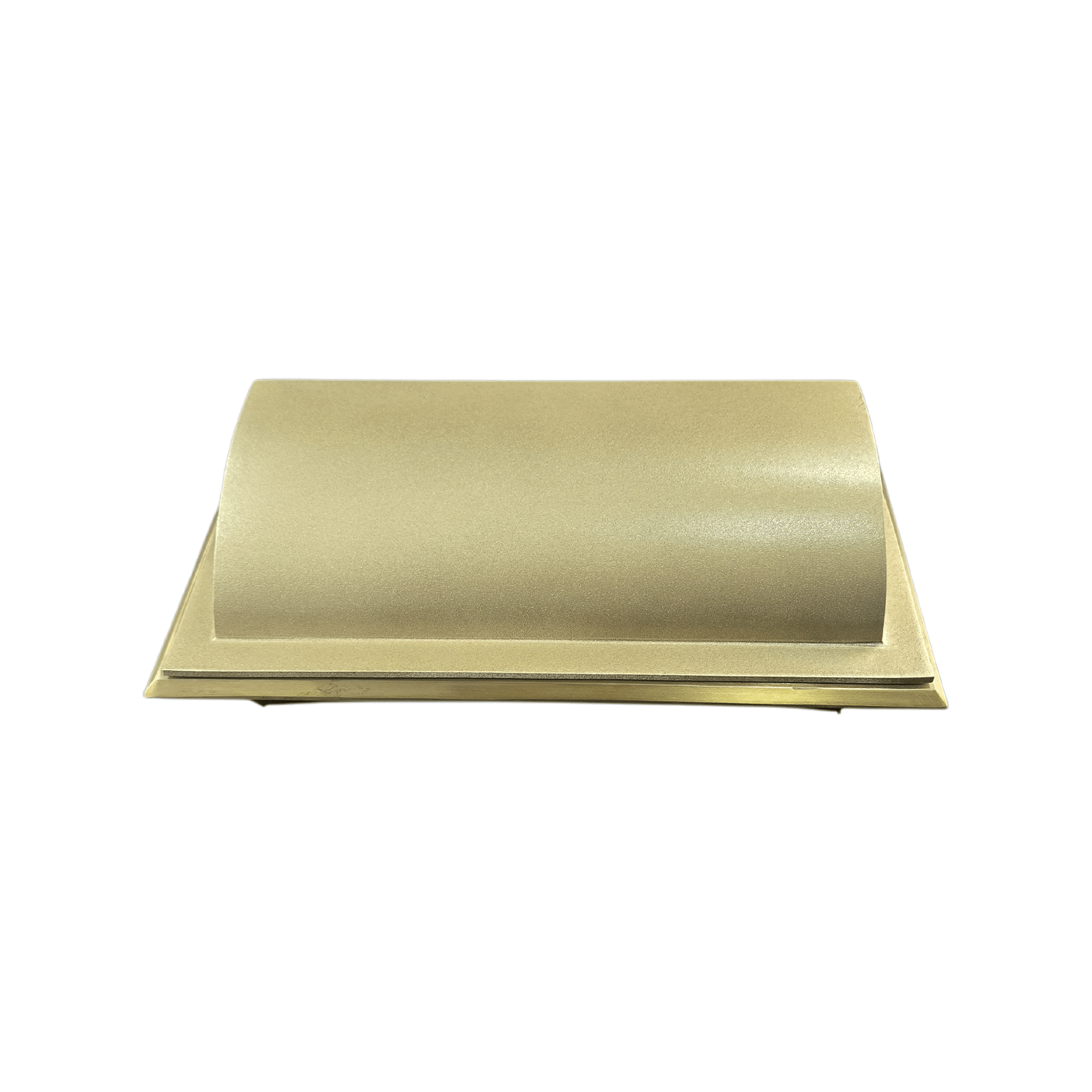 Metal Floor Vent Air Deflector 4"x14"- cast Aluminum HVAC Diverter fits on 4"x14" and 6"x14" Vents. Heavy - duty Vent Cover for Vents Under Furniture, Beds, Sofas, or Curtains - Dome Design Matte Gold