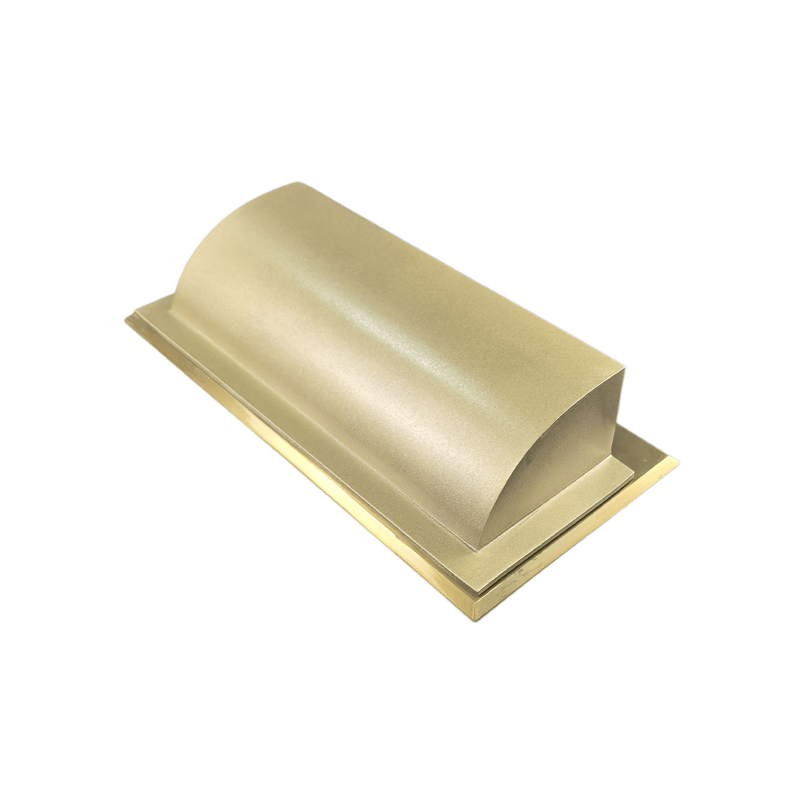 Metal Floor Vent Air Deflector 4"x12"- cast Aluminum HVAC Diverter fits on 4"x12" and 6"x12" Vents. Heavy - duty Vent Cover for Vents Under Furniture, Beds, Sofas, or Curtains - Dome Design Matte Gold
