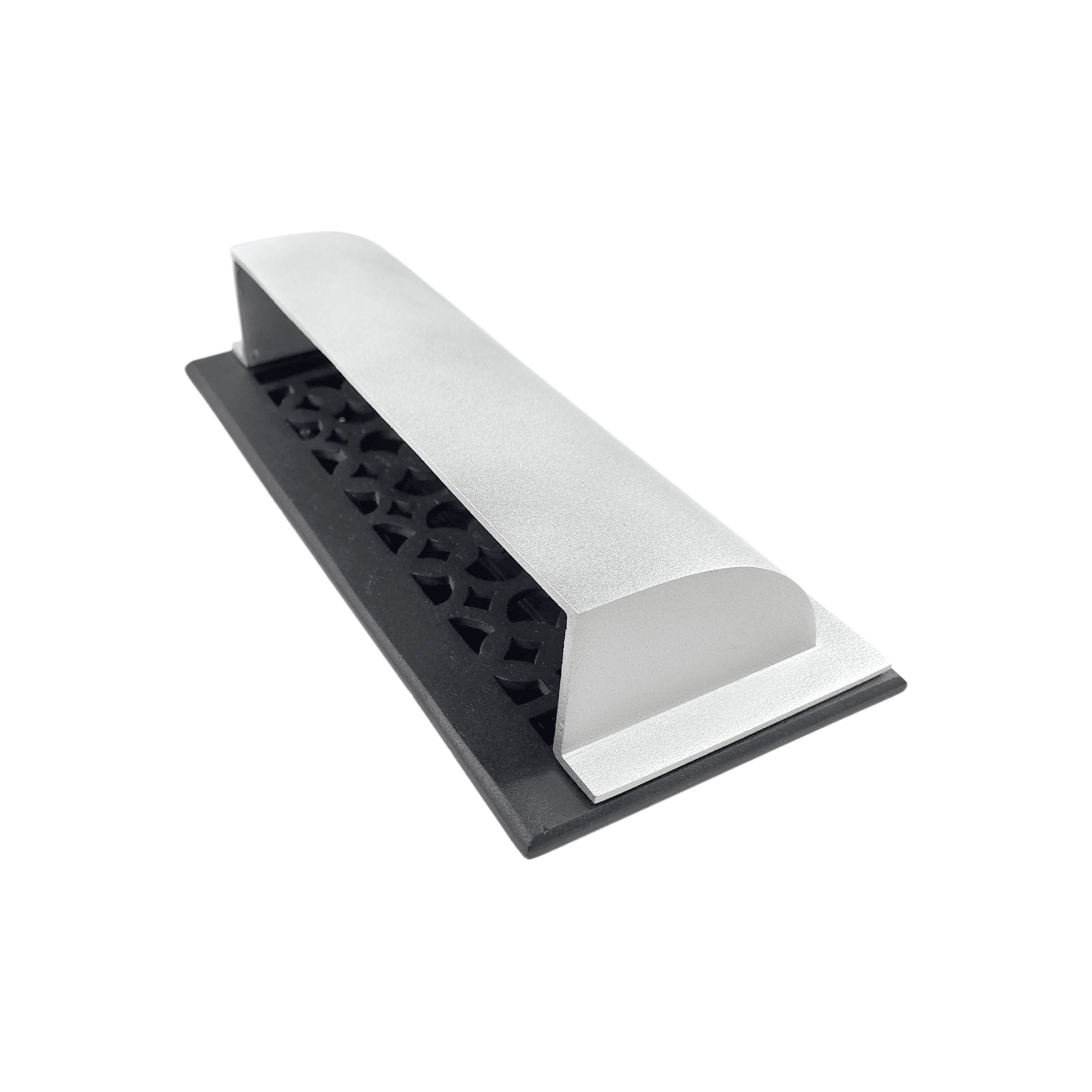 Metal Floor Vent Air Deflector 4"x14"- cast Aluminum HVAC Diverter fits on 4"x14" and 6"x14" Vents. Heavy - duty Vent Cover for Vents Under Furniture, Beds, Sofas, or Curtains - Dome Design Matte Silver