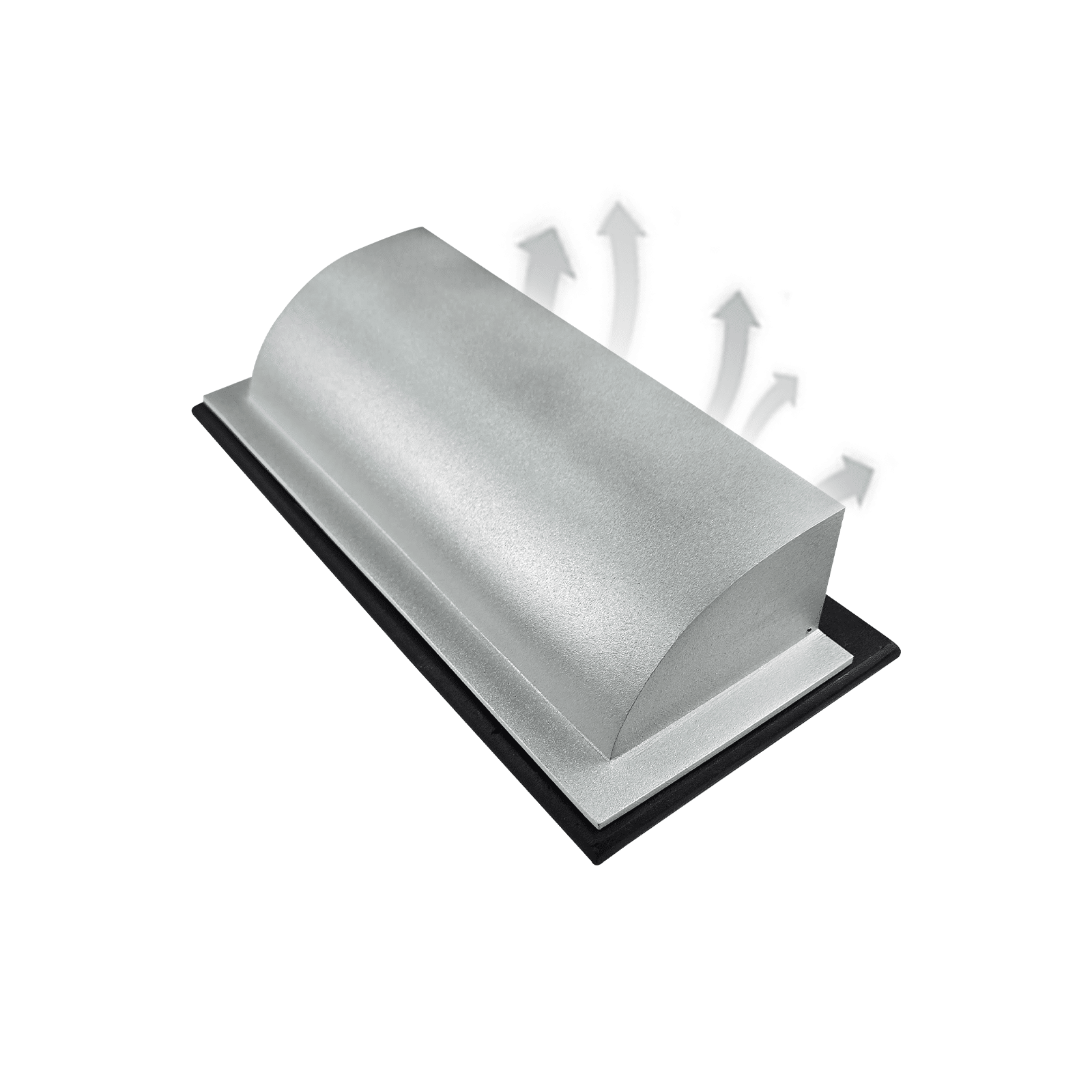 Metal Floor Vent Air Deflector 4"x14"- cast Aluminum HVAC Diverter fits on 4"x14" and 6"x14" Vents. Heavy - duty Vent Cover for Vents Under Furniture, Beds, Sofas, or Curtains - Dome Design Matte Silver