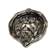 Heurtoir de porte tête de lion 20 cm en étain
