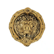 Door Knocker Lion’s Head 8" Polished Brass