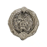 Door Knocker Lion's Head 8" Polished Nickel