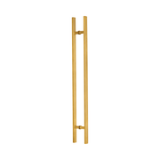 Poignée de porte d'entrée dos à dos de 45,7 cm (18 po) – Modèle rectangulaire « H », style échelle moderne | Acier inoxydable 304 de qualité supérieure | Finition PVD or