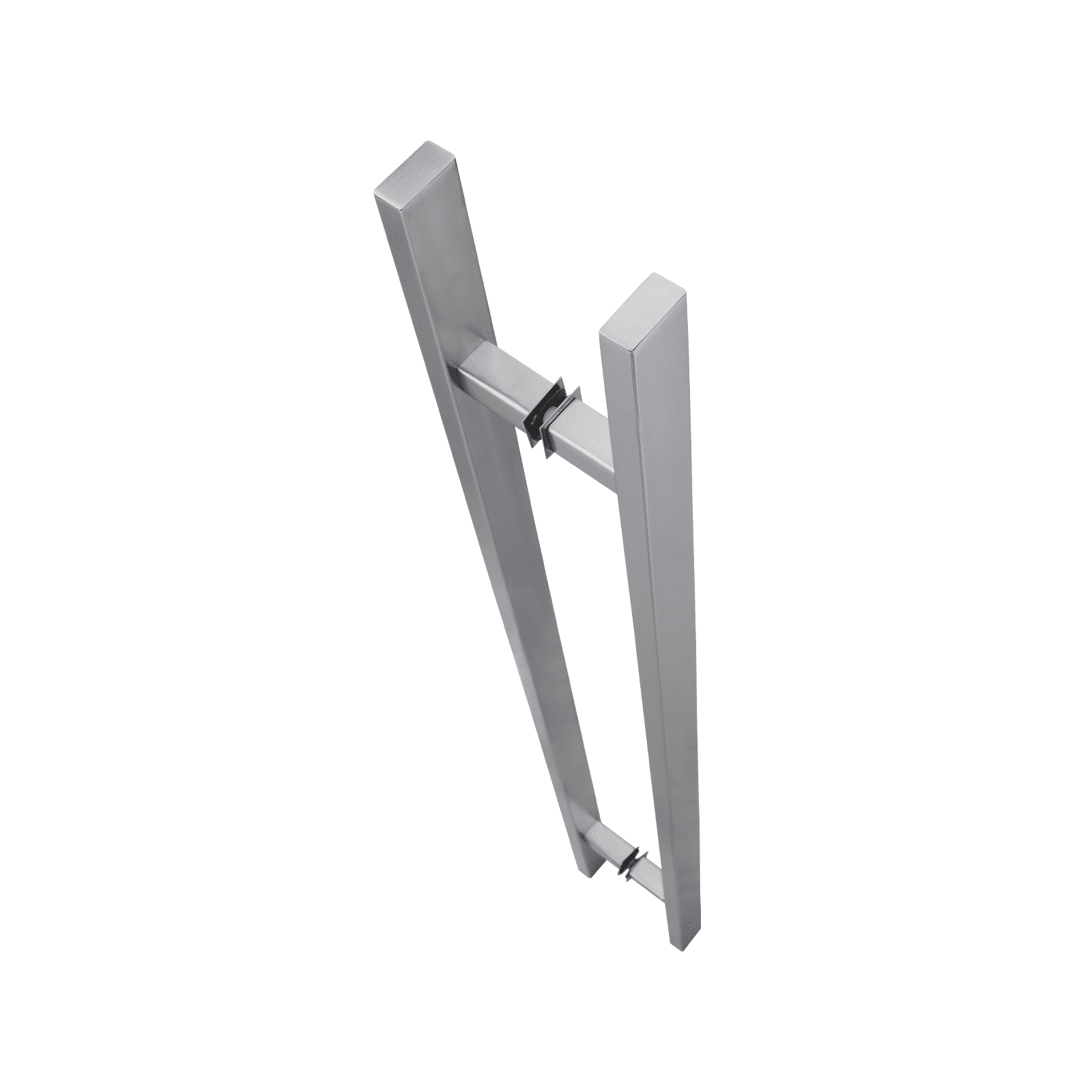 18" Back-to-Back Entry Door Pull / Push Handle - Rectangle ‘H’ Type, Ladder Style Modern Design | Premium 304 Stainless Steel | Satin Brushed Finish