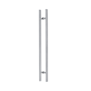 Poignée de porte d'entrée dos à dos de 91 cm (36 po) – Modèle rectangulaire « H », style échelle moderne | Acier inoxydable 304 de qualité supérieure | Finition brossée satinée