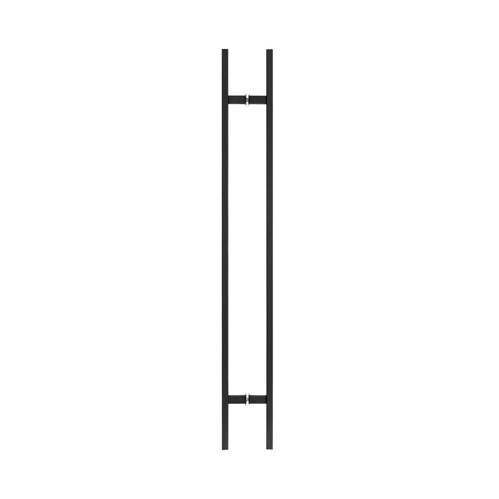 Poignée de porte d'entrée dos à dos de 48 po – Modèle rectangulaire « H », style échelle moderne | Acier inoxydable 304 de qualité supérieure | Finition noir mat
