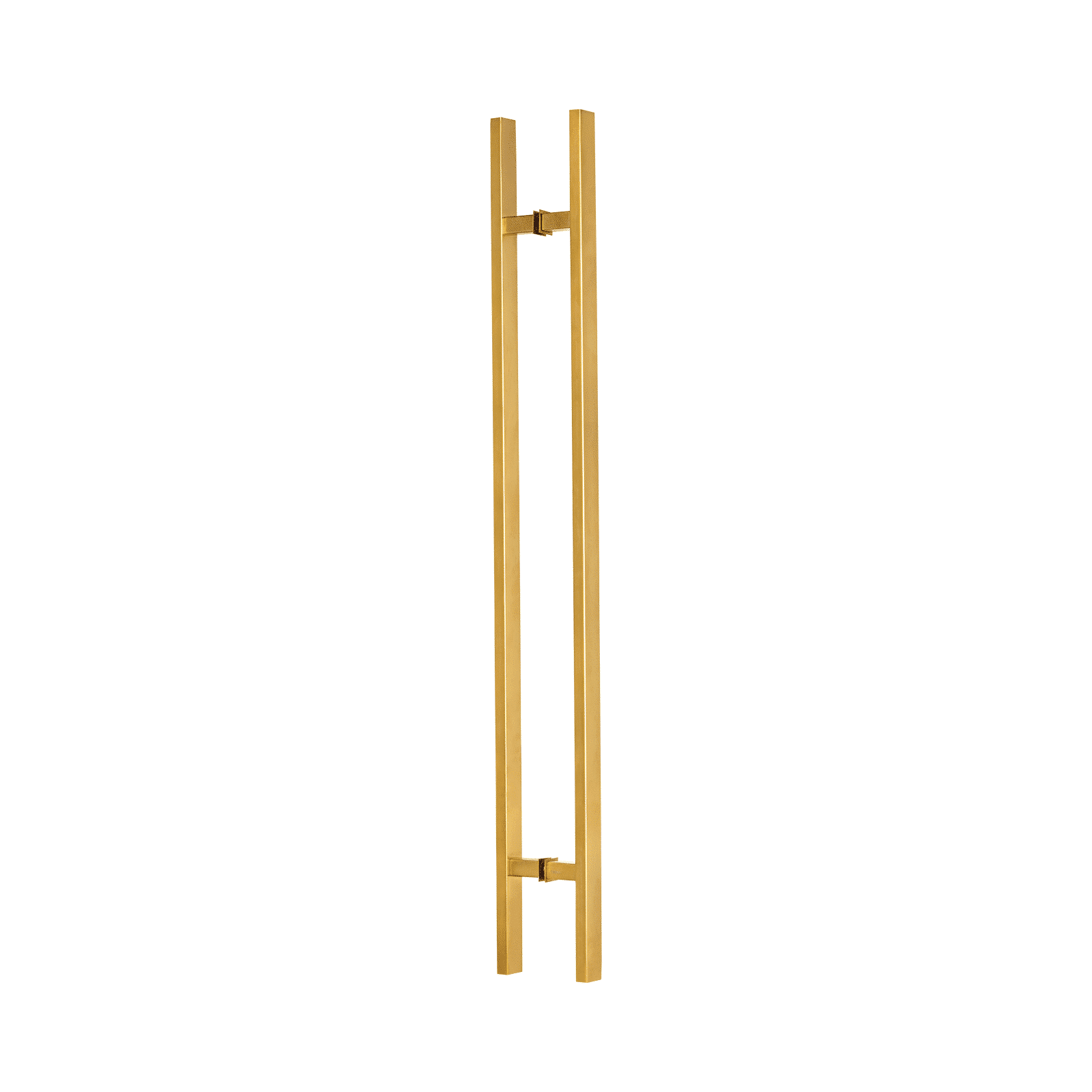 Poignée de porte d'entrée dos à dos de 48 po – Modèle rectangulaire « H », style échelle moderne | Acier inoxydable 304 de qualité supérieure | Finition PVD or
