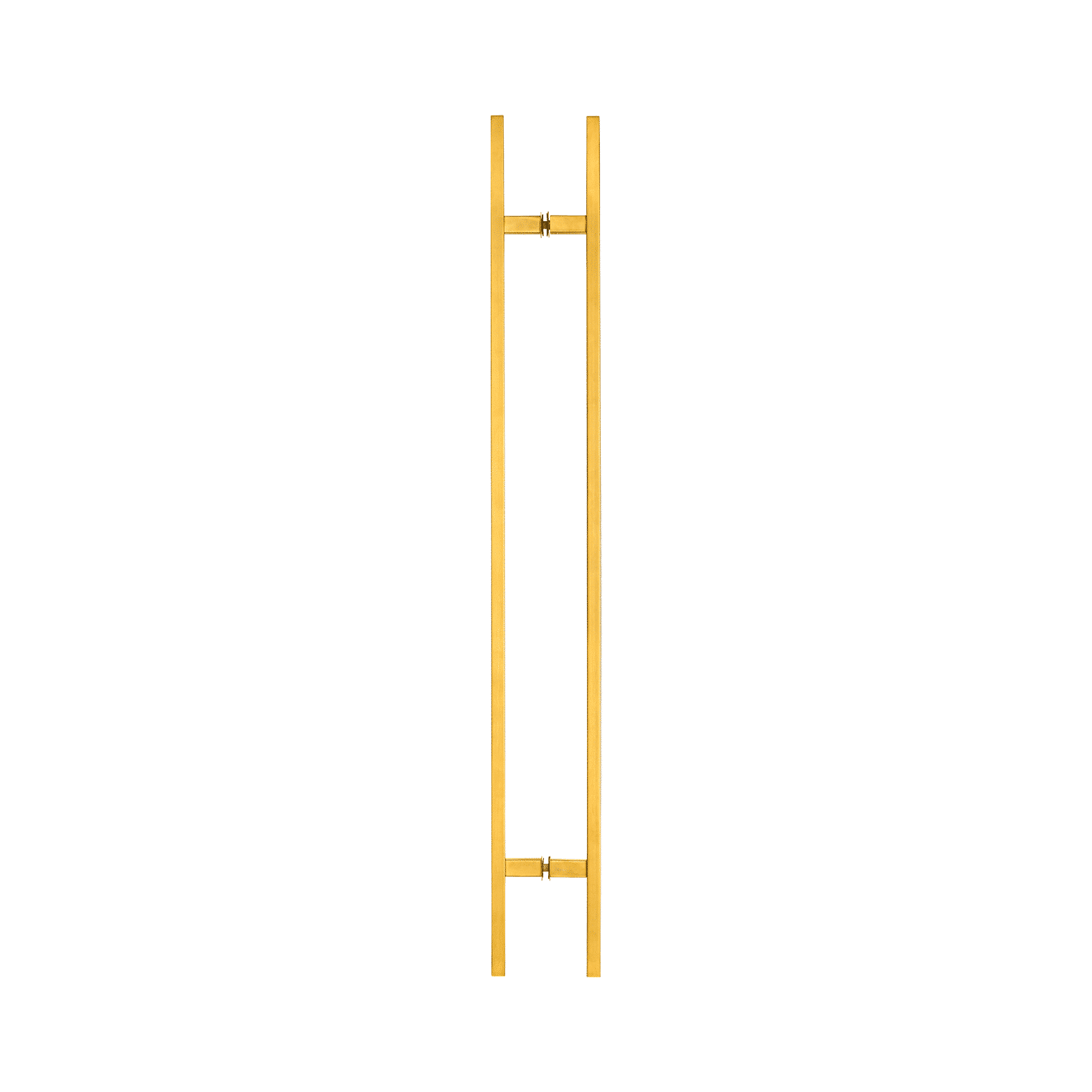 48" Back-to-Back Entry Door Pull / Push Handle - Rectangle ‘H’ Type, Ladder Style Modern Design | Premium 304 Stainless Steel | PVD Gold Finish
